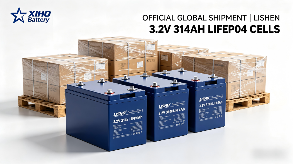 XIHO Battery Ships Lishen 3.2V 314Ah LiFePO4 Cells to Global EU &amp; US Clients