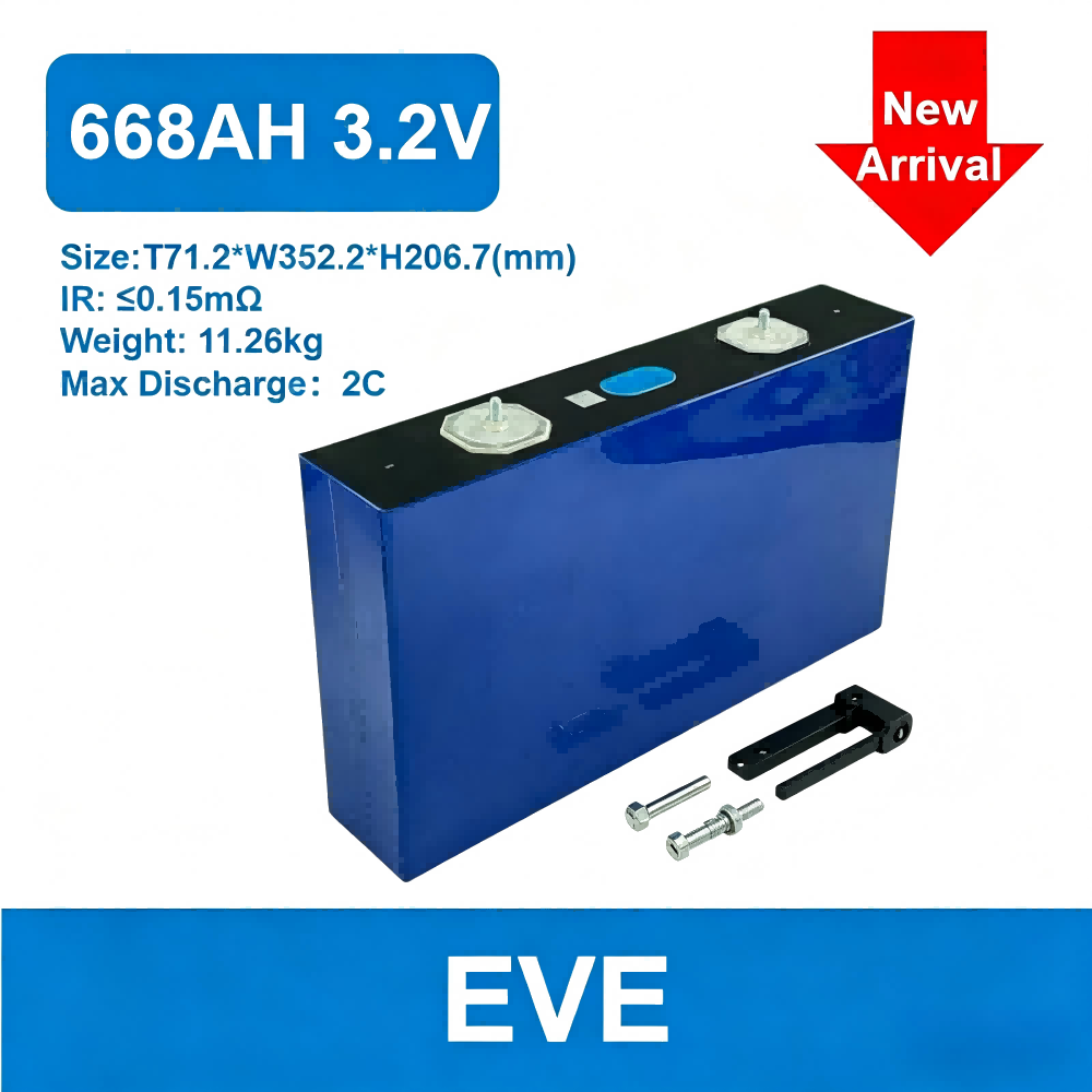 XIHO Battery Launches New EVE 3.2V 668Ah LiFePO4 Prismatic Cells