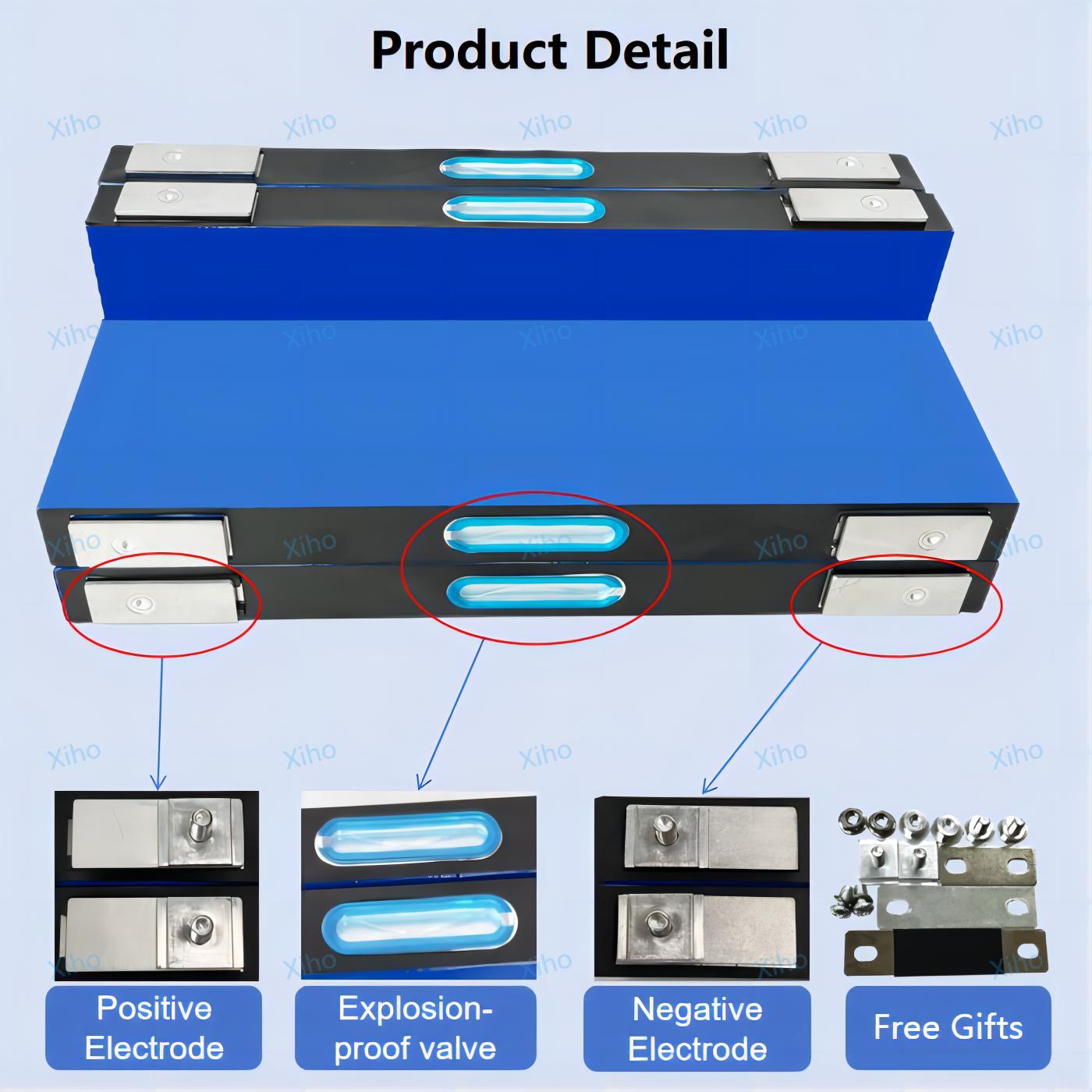 XiHO CATL 3.7V 116Ah Grade A NMC Prismatic Battery Cell 7C High Discharge