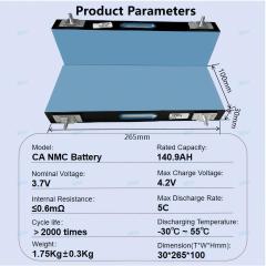 XIHO CATL 3.7V 140.9Ah Grade A NMC Prismatic Battery Cell