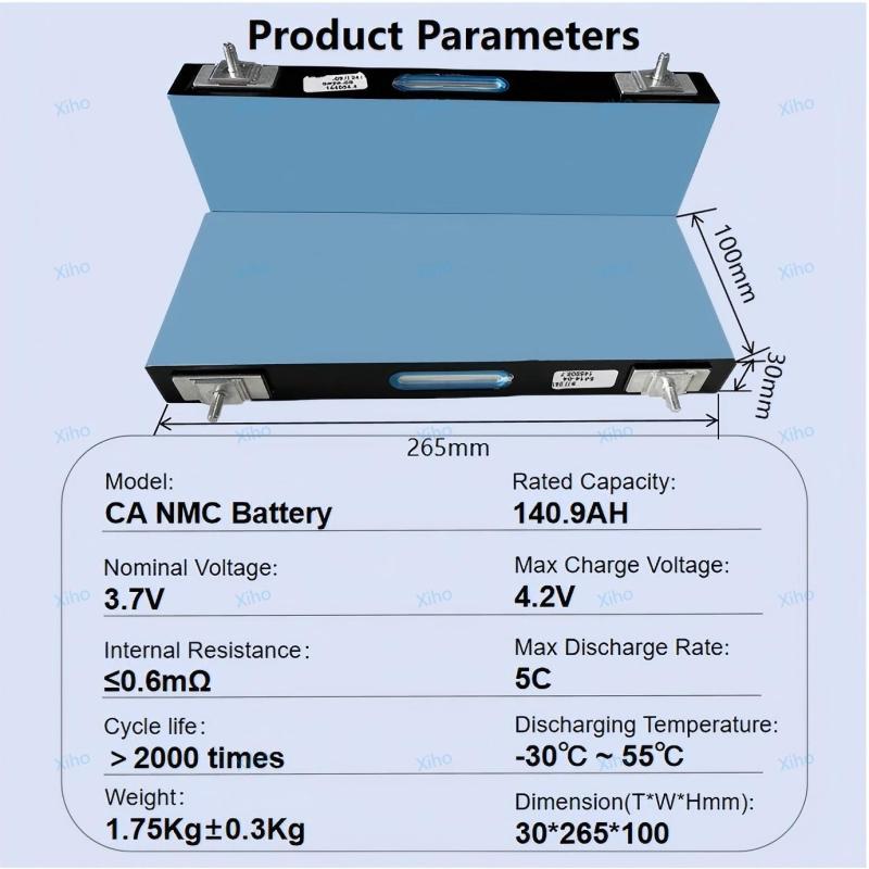 XIHO CATL 3.7V 140.9Ah Grade A NMC Prismatic Battery Cell