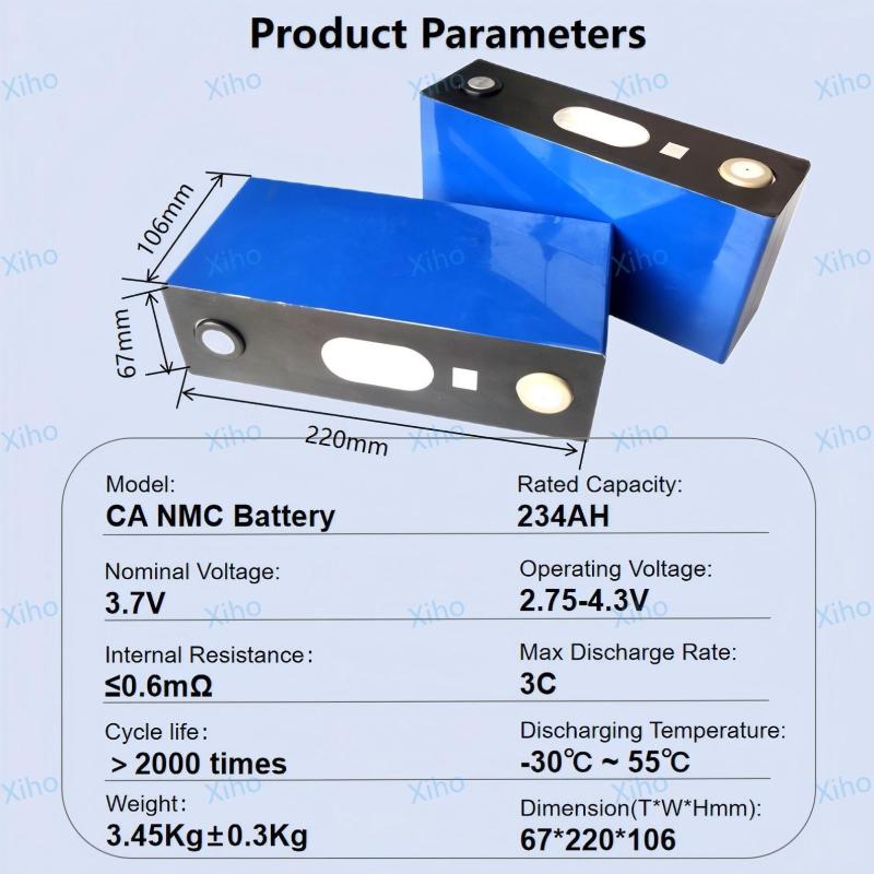 CATL 234Ah 3.7V NMC Prismatic Rechargeable Lithium Ion Battery