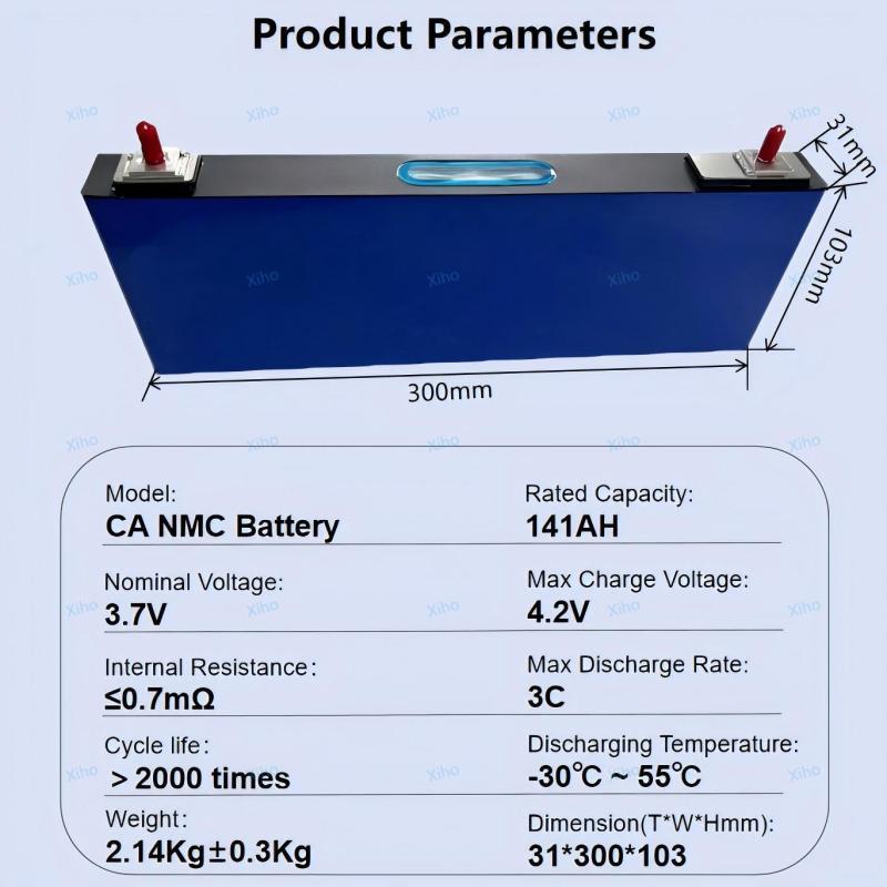 XIHO CATL 3.7V 141Ah NMC Prismatic Battery Cell