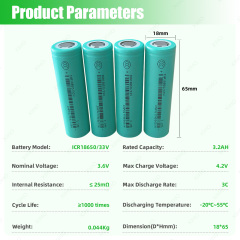 XIHO High Quality EVE 3.7V 3.2Ah ICR18650/33V NMC Cylindrical Battery