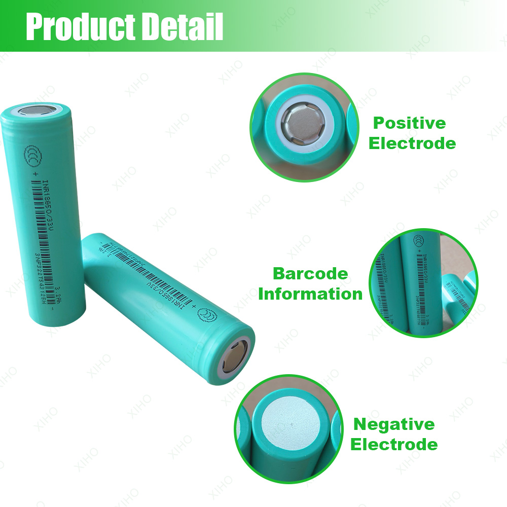 XIHO High Quality EVE 3.7V 3.2Ah ICR18650/33V NMC Cylindrical Battery