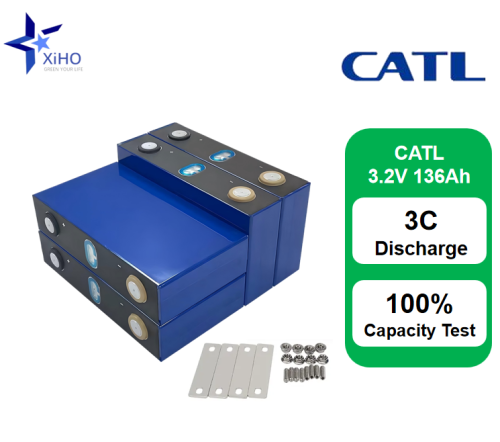 XIHO CATL 3.2V 136Ah 3C MAX Discharge Rate LiFePO4 Prismatic Battery Cell