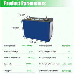 XIHO Hot Selling CATL 3.7V 195Ah High Quality NMC Prismatic Battery Cell
