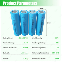 XIHO High-Capacity EVE ICR18650/35V 3.5Ah NMC Cylindrical Battery