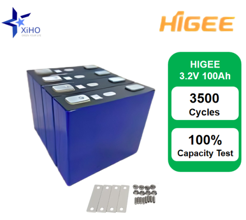 XIHO 3500 Cyclelife HIGEE 3.2V 100Ah LiFePO4 Prismatic Battery Cell for Portable energy storage