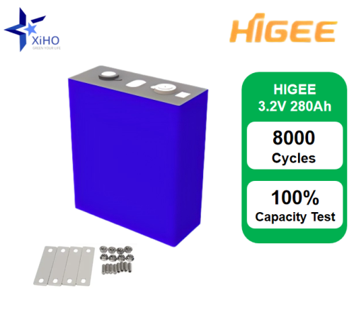 XIHO 8000 Cycle life HIGEE 3.2V 280Ah lithium iron phosphate battery for Household Energy Storage