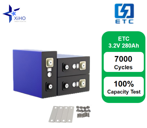 XIHO 7000 Cyclelife ETC 3.2V 280Ah LiFePO4 Prismatic Battery Cell for Household Energy Storage
