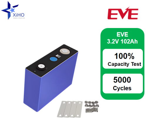 XIHO Factory Direct 5000 Cycle life EVE 3.2V 102Ah lithium iron phosphate battery for Household Energy Storage
