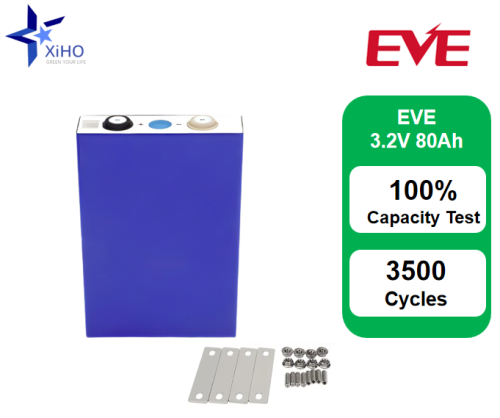 XIHO Wholesale Price 3500 Cycle life EVE 3.2V 80Ah lithium iron phosphate battery for Household Energy Storage