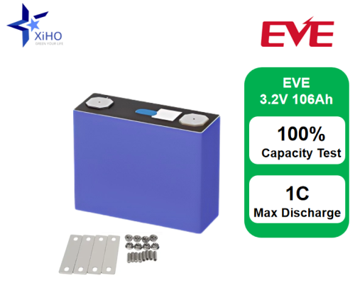 XIHO Wholesale Price 1C Max Discharge rate EVE 3.2V 106Ah lithium iron phosphate battery for Household Energy Storage