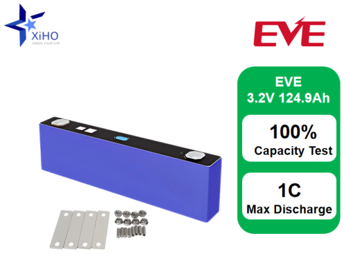 XIHO 1C Max Discharge rate New Arrival EVE 3.2V 124.9Ah lithium iron phosphate battery for Portable Energy Storage