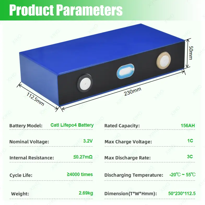 XIHO CATL 3.2V 156.3Ah Lithium Ion Battery Cell
