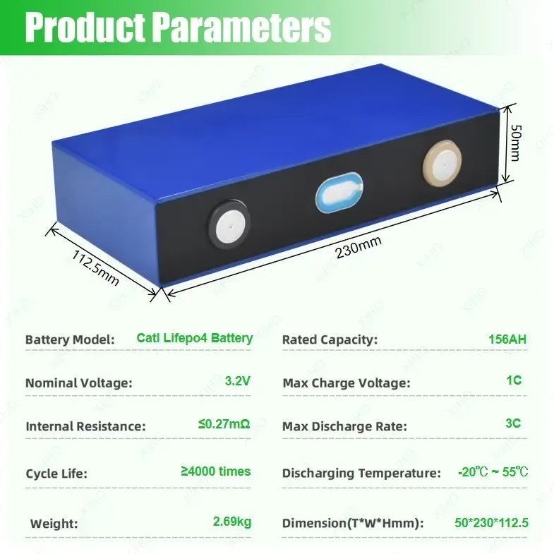 XIHO CATL 3.2V 156.3Ah Lithium Ion Battery Cell