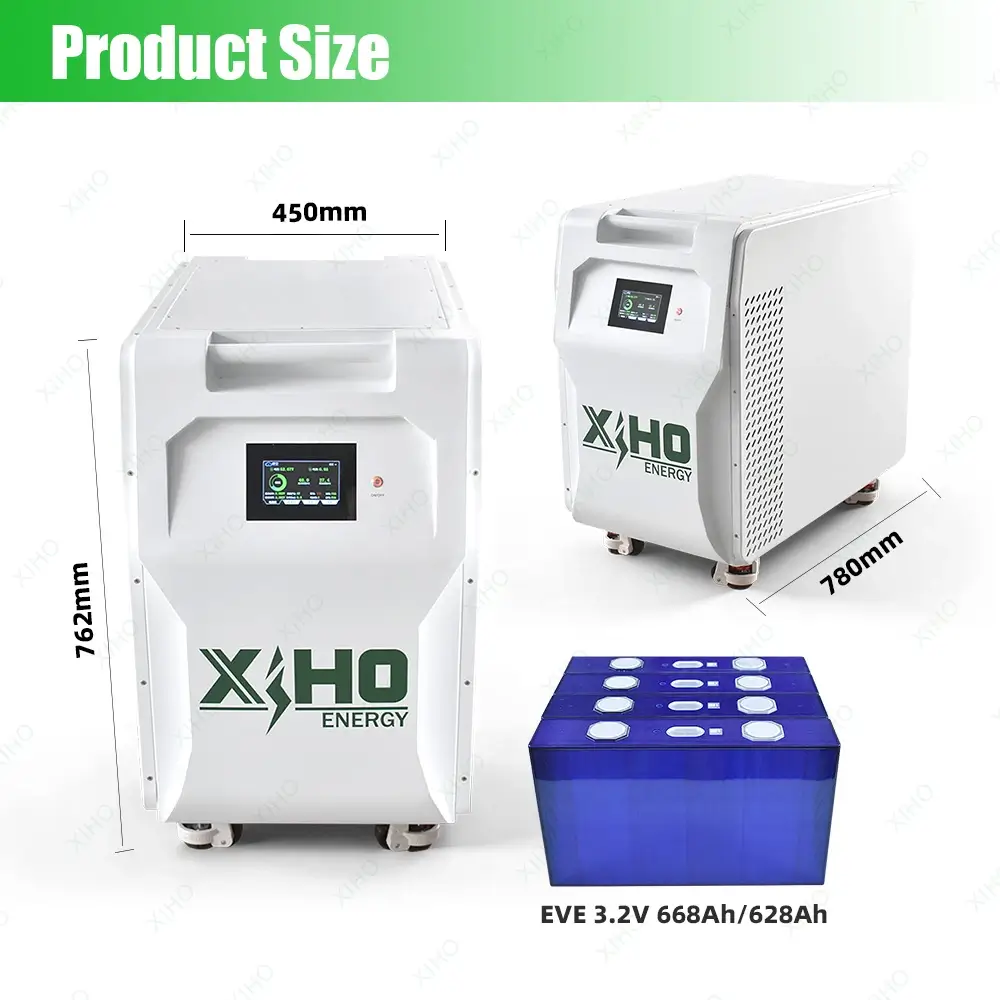 XIHO 51.2V 34KWh 300A 16S1P 628AH 668Ah Lifepo4 Battery Pack With JK BMS
