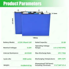 XIHO Factory Direct EVE 3.2V 22AH lithium iron phosphate battery for Household Energy Storage