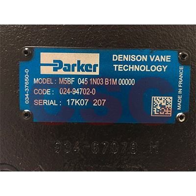 PARKER ZAX470-3 OIL MOTOR (FAN DRIVE) 4634936