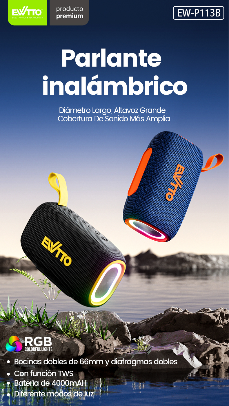 EW-P113B Parlante inalámbrico,Parlante de Bluetooth