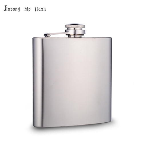 6oz hip flask sliver matt finish 18/8 Stainless steel , Personalized hip flask ,food degree