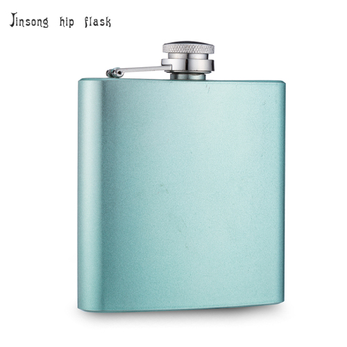 6 oz powder coated hip flask colored hip flask ,18/8 stainless steel