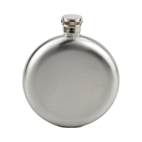 Round hip flask 5 oz , matt finish hip flask 5 oz round hip flask