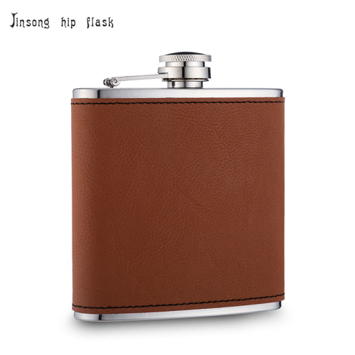 Leather Wrapped Flask Set In Leather Case - Custom Crafted Engraving - Foto 14