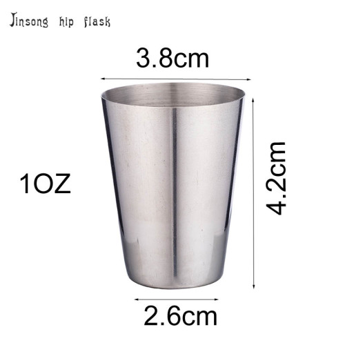 Stainless Steel Shot Glass 1 Ounce 30ml stainless steel cups ,flask cups
