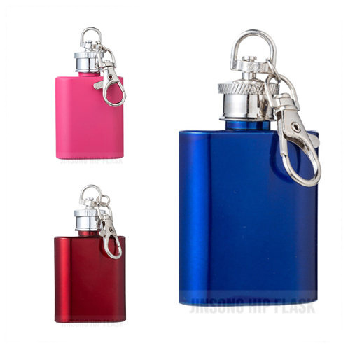 1 oz Colored key chain Mini Flask , stainless steel 304 Small Perfume Bottle