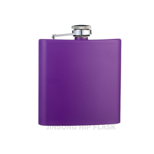 6 oz Matt Purle 304 stainless steel hip flask, 18/8 Stainless steel Whisky Flasks,Great personalized gift for Groomsman