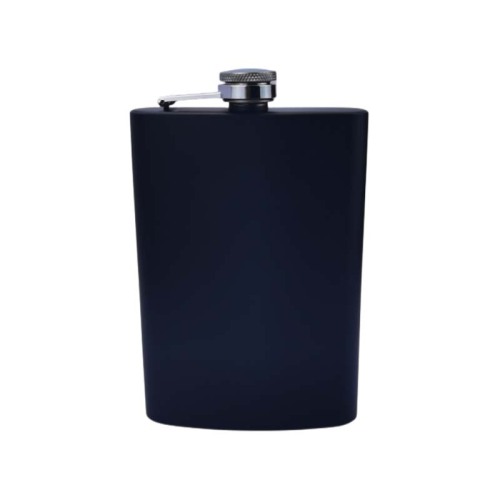 9 oz Matt Black hip flask, 18/8 Stainless steel Whisky Flasks,Great personalized gift for Groomsman