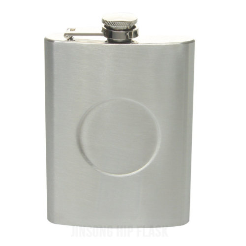 8 oz Embossed Round Flask,304 stainless steel , Food Degree,Suit for Personalized