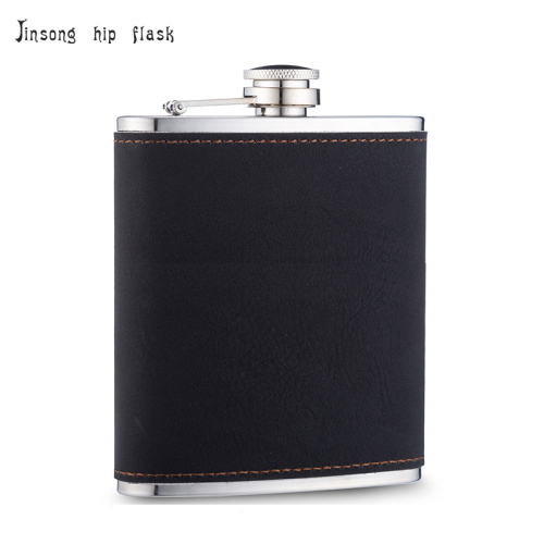 wholesales 8 oz leatherette Wrapped Stainless Steel hip flask ,18/8 stainless steel flask,engraved leather hip flask