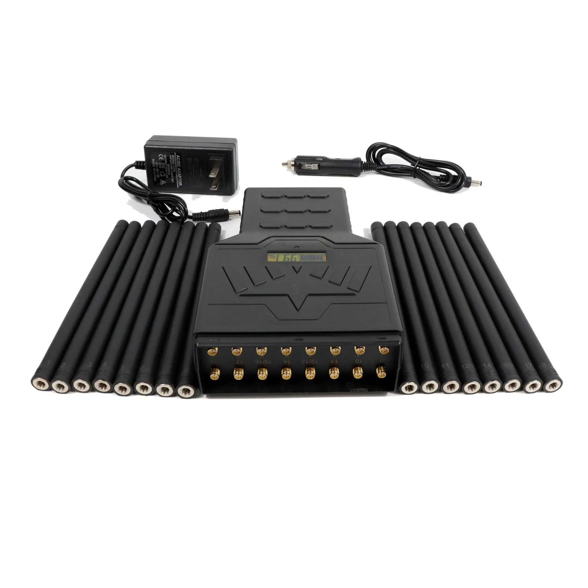 New Design Portable 18 Antennas 5G Cellphone Signal Jammer with LED screen
