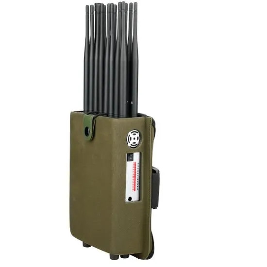 World First 16 Bands Portable 5G Cellphone GPS WiFi Signal Jammer With LCD Display Blocking Range up to 25m