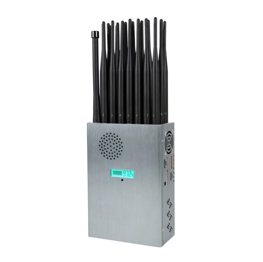 24 Antennas Portable Signal Jammer Blocker for GSM 3G LTE 4G 5g GPS WiFi Lojack RF Radio