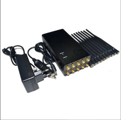 10-Antennas Portable LoJack GPS Wi-Fi Blocker Mobile Phone Jammer 7W Jamming Up to 20m