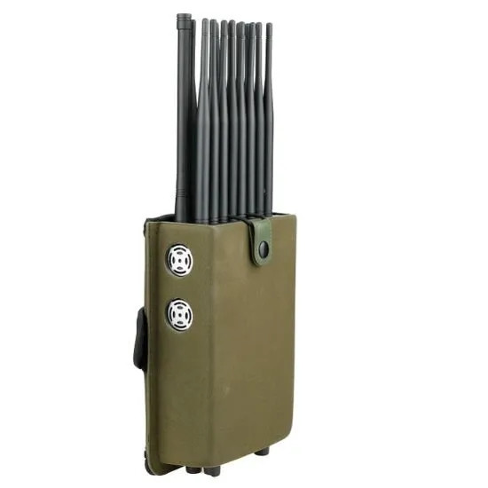 World First 16 Bands Portable 5G Cellphone GPS WiFi Signal Jammer With LCD Display Blocking Range up to 25m