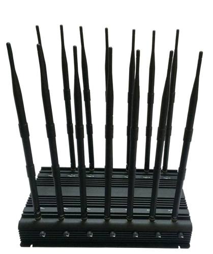 Whole Frequency 14 Antennas WiFi GPS VHF UHF LoJack 3G 4G Signal Jammer Blocker