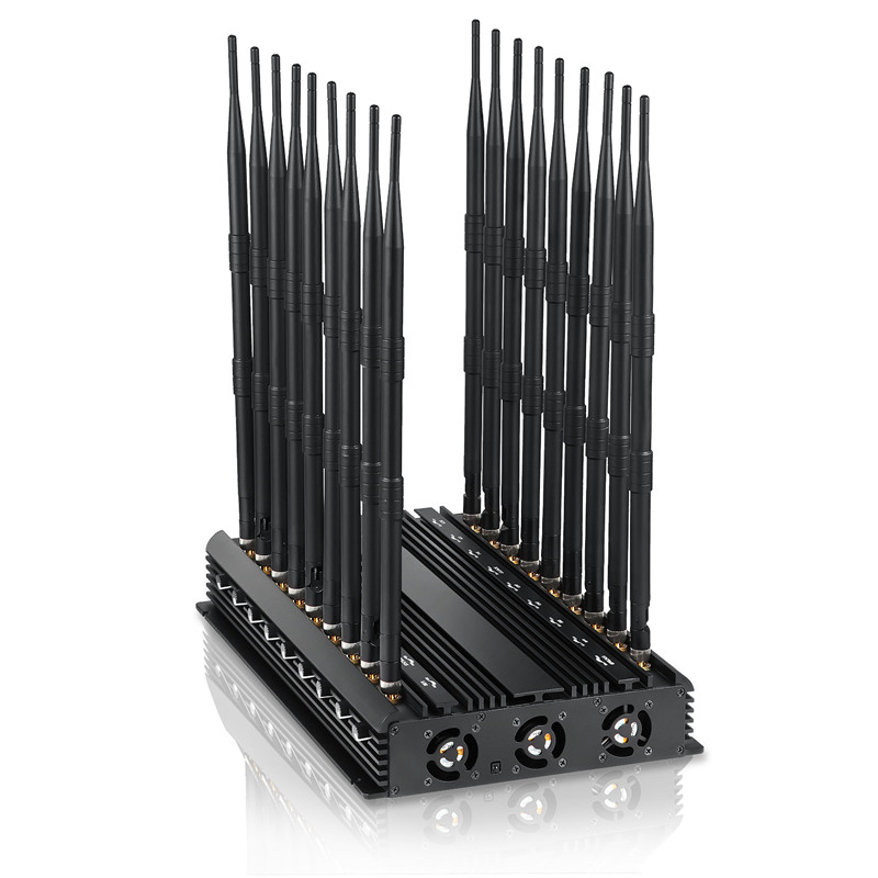 18 Antennas Full Bands Adjustable Powerful GPS WiFi 3G 4G 5G All Cell Phone Signal Jammer