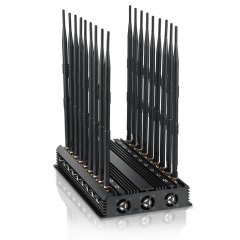 18 Antennas Full Bands Adjustable Powerful GPS WiFi 3G 4G 5G All Cell Phone Signal Jammer