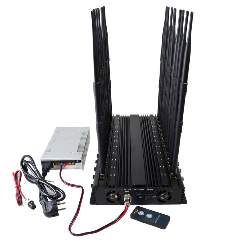 Multi-Band 22 Antennas All-in-One 5G Cell Phone Signal Blocker All Frequencies Signal Jammer with Remote Control