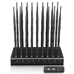18 Antennas Full Bands Adjustable Powerful GPS WiFi 3G 4G 5G All Cell Phone Signal Jammer