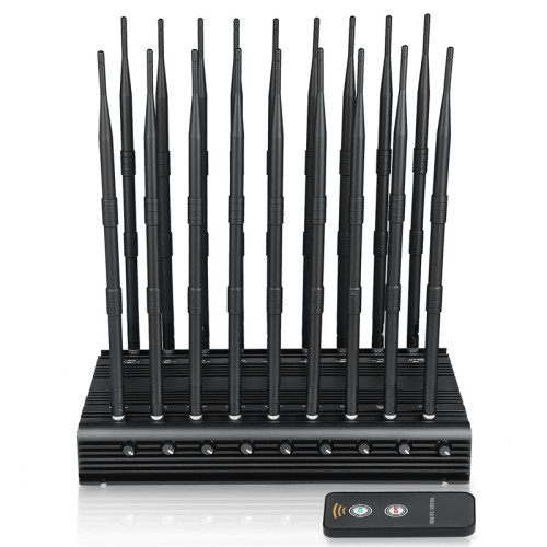 18 Antennas Full Bands Adjustable Powerful GPS WiFi 3G 4G 5G All Cell Phone Signal Jammer