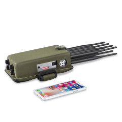 High Power 8 Antennas Portable 4G Cell Phone Signal Jammer With 12000mAh Battery