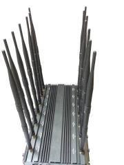 Whole Frequency 14 Antennas WiFi GPS VHF UHF LoJack 3G 4G Signal Jammer Blocker
