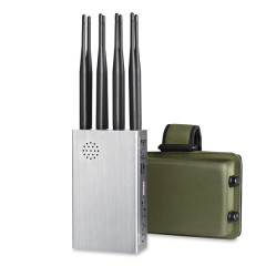 High Power 8 Antennas Portable 4G Cell Phone Signal Jammer With 12000mAh Battery
