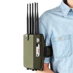 High Power 8 Antennas Portable 4G Cell Phone Signal Jammer With 12000mAh Battery